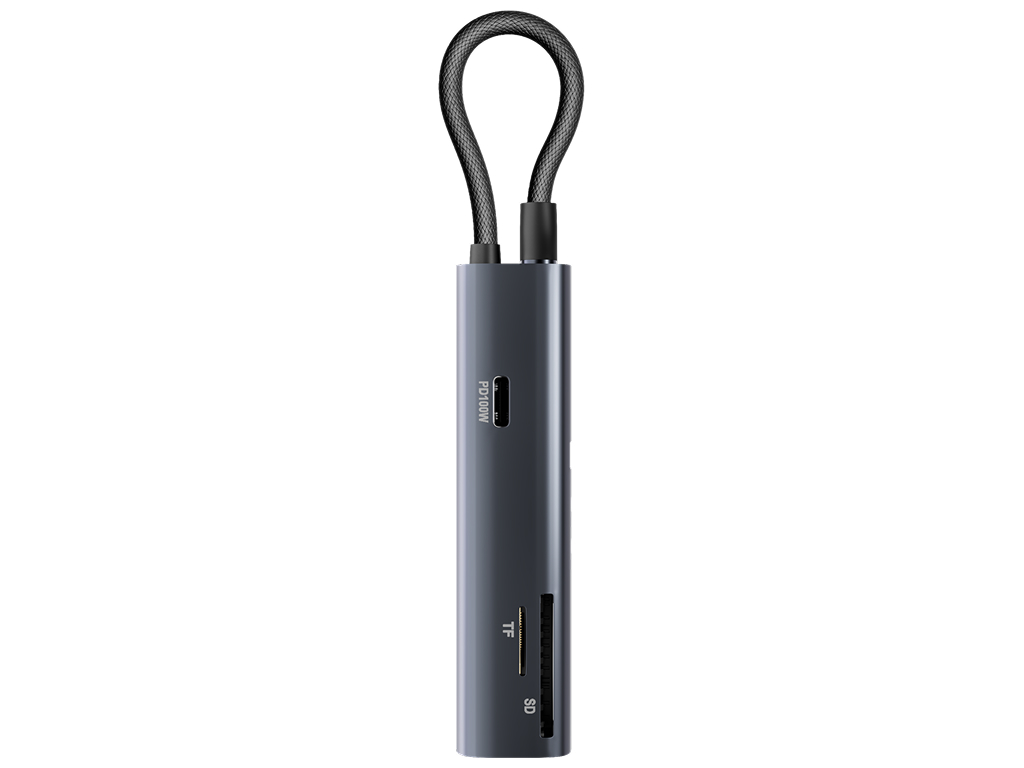 Usb-хаб Yoki Pocket Pro 7 в 1, Type-C, Hdmi, Usb 3.0, Sd, Tf, Pd 100Вт
