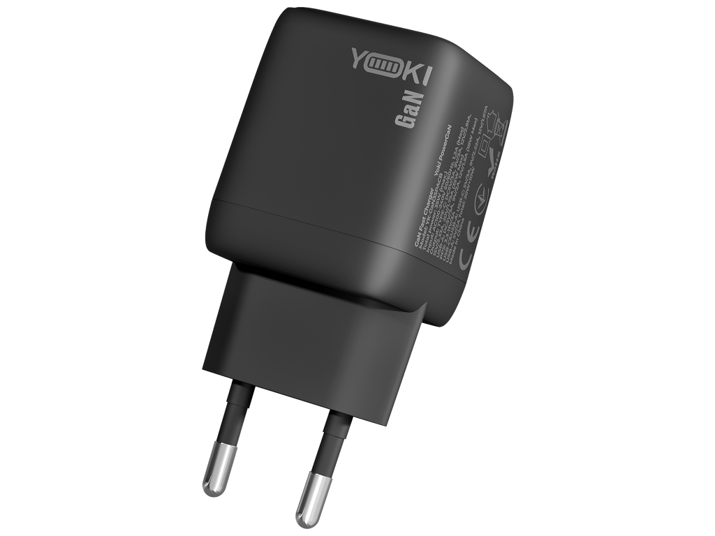 Сетевое зарядное устройство Yoki PowerGaN, Type-C, Usb-A, Pd, Qc, GaN, 35Вт