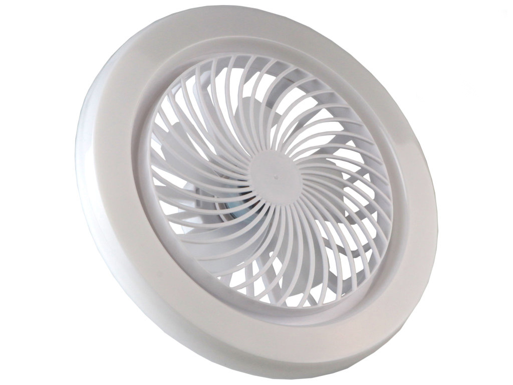 Лампа кольцевая с вентилятором FS-LED, 20.5Вт, E27, пластик, 259×259×79мм, цвет белый