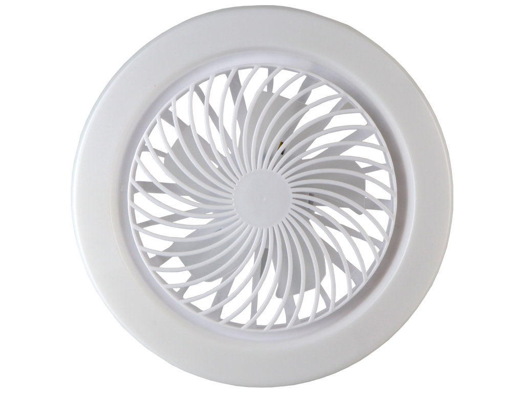 Лампа кольцевая с вентилятором FS-LED, 20.5Вт, E27, пластик, 259×259×79мм, цвет белый