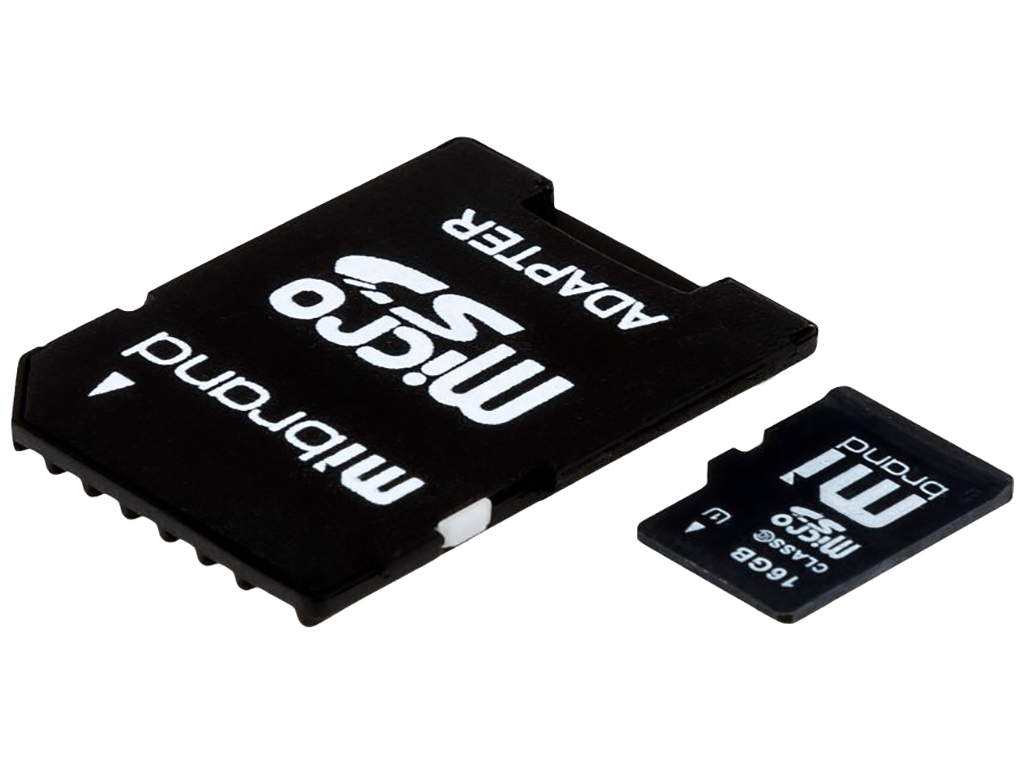 Карта Памяти Mibrand MicroSDHC 16gb UHS-1 10 Class &amp;amp; Adapter Цвет Черный