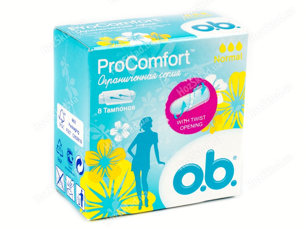 Тампони O.b. Pro Comfort Normal 3краплі 8шт