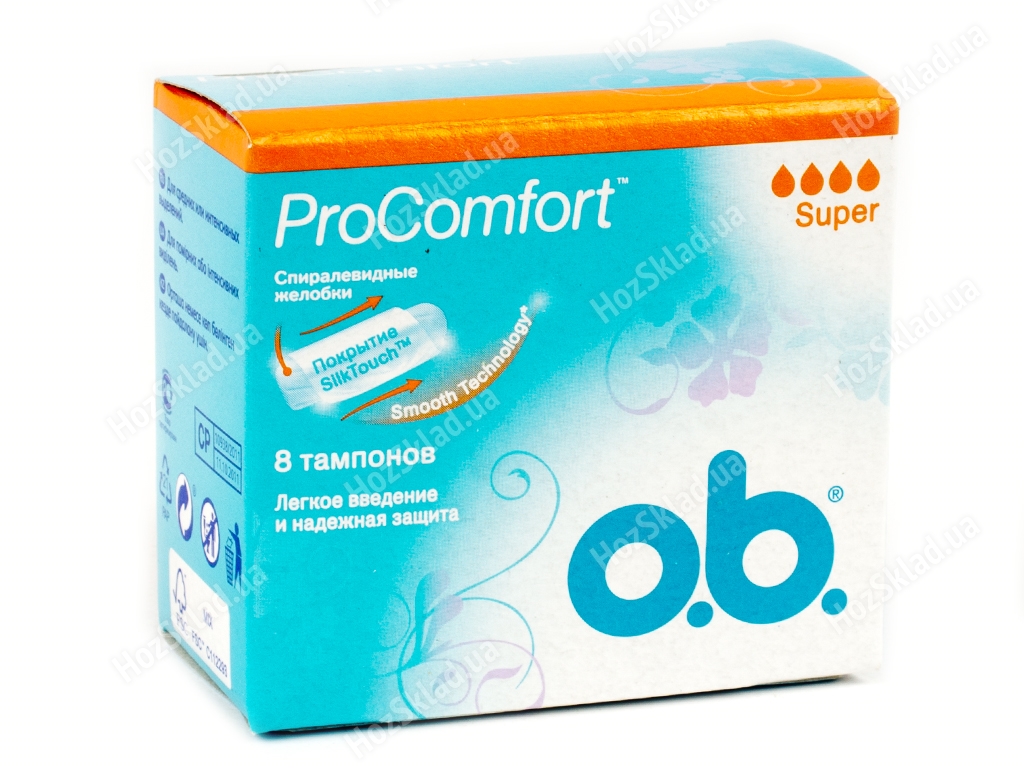 Тампони O.b. Pro Comfort Super 4краплі 8шт
