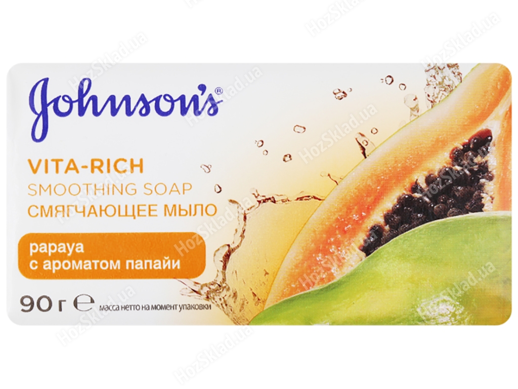 Мыло твердое Johnson`s Body Care Vita-Rich смягчающее с экстрактом папайи 90г