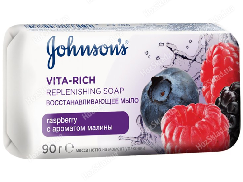 Мыло твердое Johnson's Body Care Vita-Rich восстанавливающее с экстрактом малины 90г