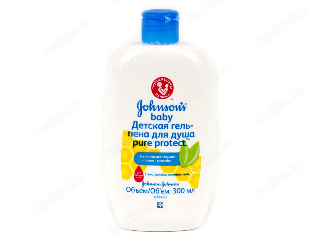 Гель-пінка для ванни Johnson's Baby Pure Protect 300мл