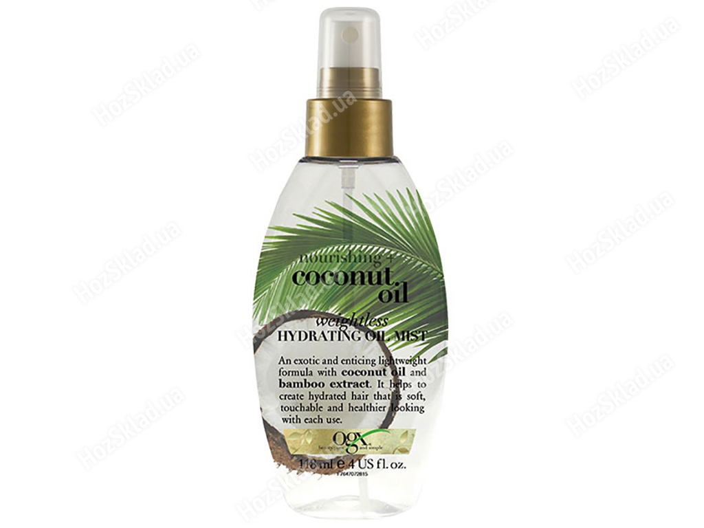 Масло-спрей для волос OGX легкое увлажнение с кокосовым маслом 118мл