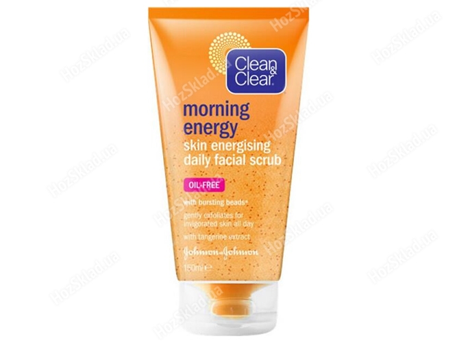 Скраб для обличчя Clean&Clear Ранкова енергія, щоденний 150мл