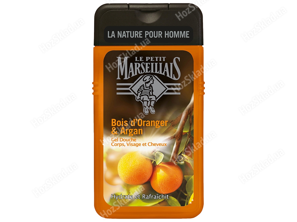 Гель-шампунь чоловічий Le Petit Marseillais Апельсинове дерево і аргана 3в1 250мл