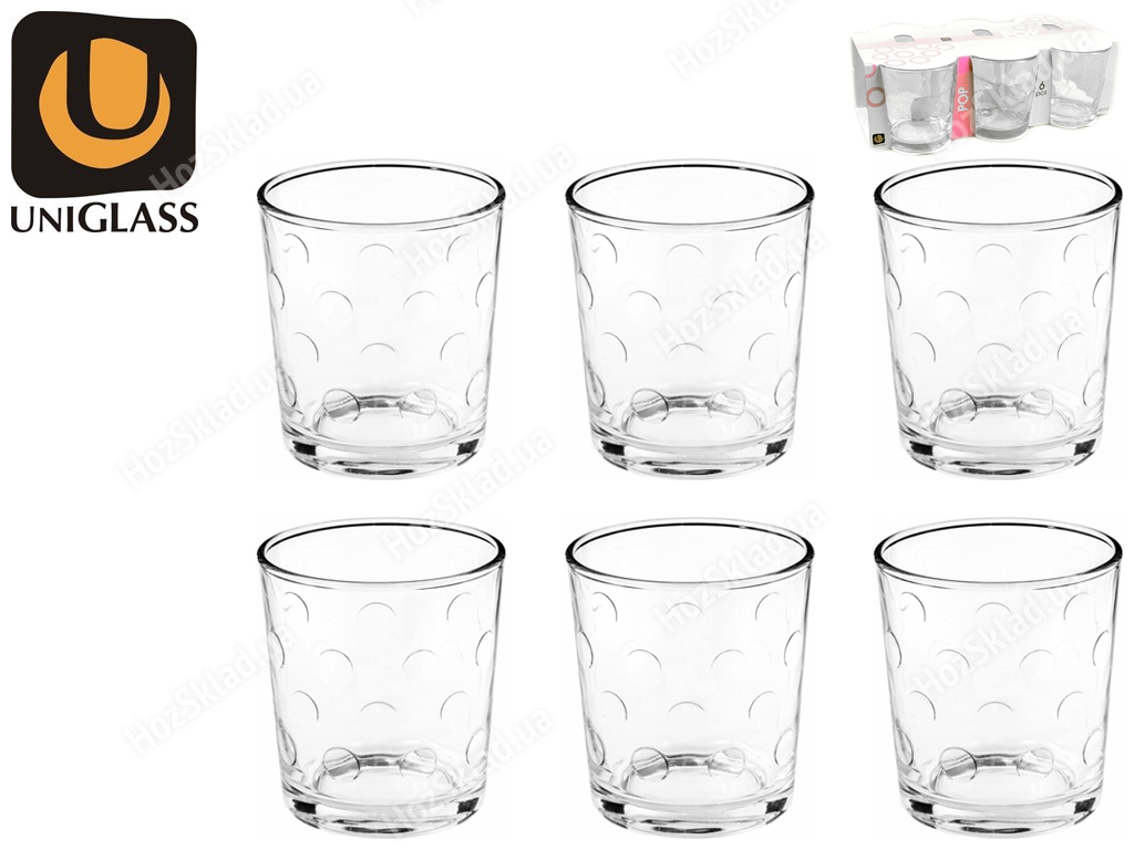Набір склянок Pop 285мл 53056 (ціна за набір 6шт)