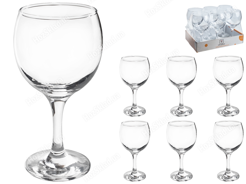 Набор бокалов для вина Vita Glass Kouros 275мл (цена за набор 6шт) 91502V