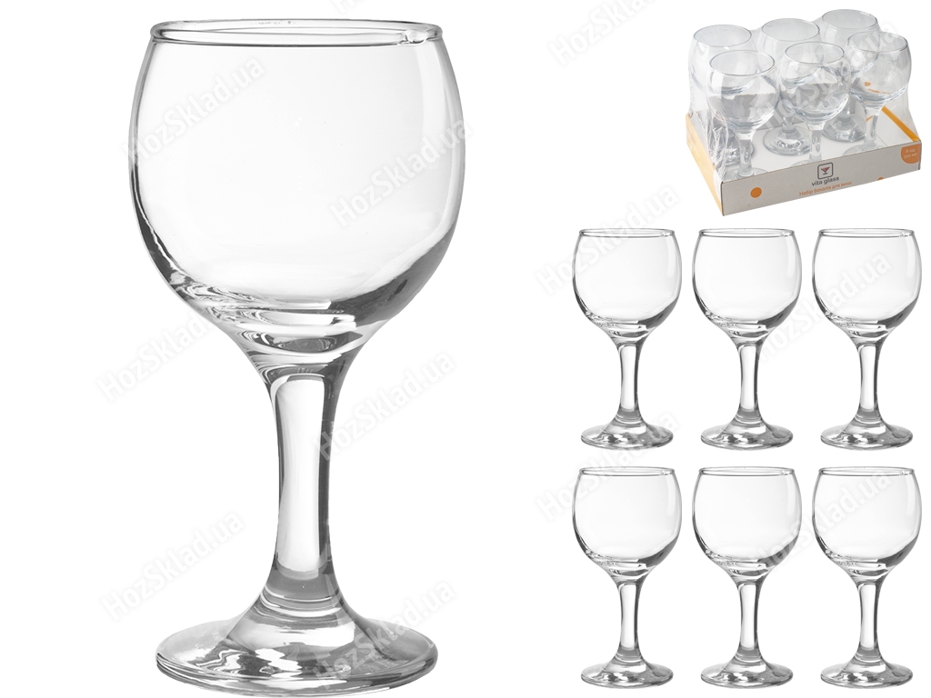 Набір келихів для вина Vita Glass Kouros 210мл (цена за набор 6шт) 93502V