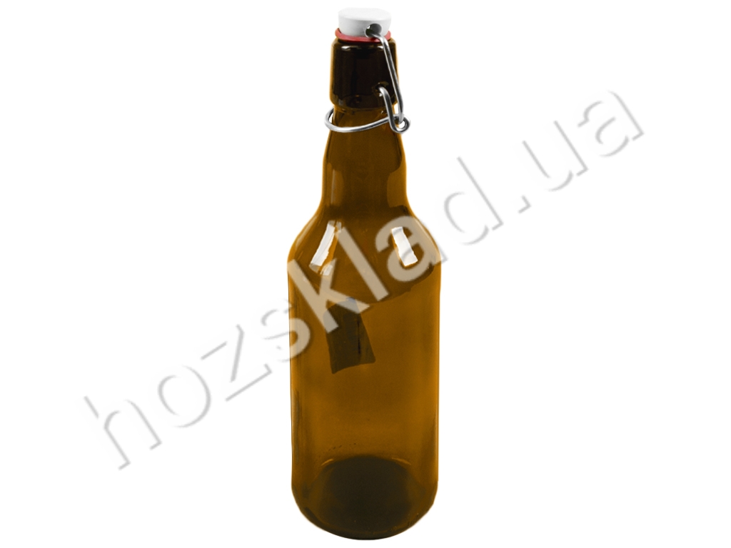 Пляшка з кришкою Beer 500мл коричнева 10022