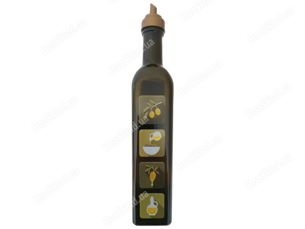 Бутылка для масла и уксуса с дозатором стеклянная Maraska 500мл 1400