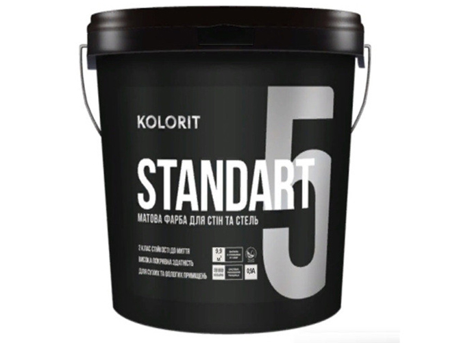 Краска интерьерная латексная Kolorit Standart 5 (база А) 0,9л