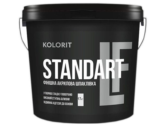 Шпаклевка финишная акриловая Kolorit Standart LF 17кг