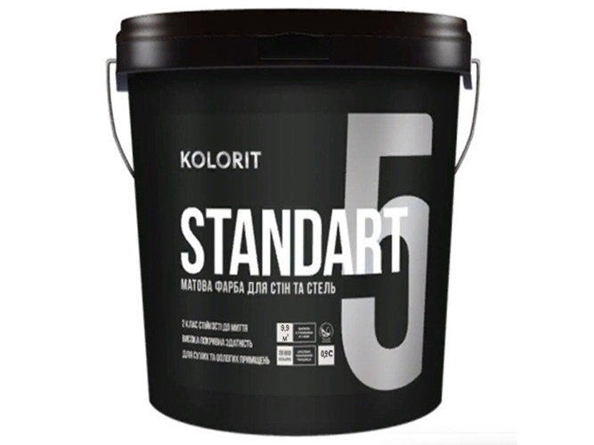 Краска интерьерная латексная Kolorit Standart 5 (база С) 0,9л