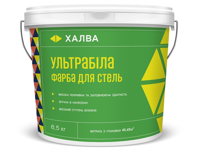 Краска для потолков Kolorit Халва "Ультрабелая" матовая 6,5кг