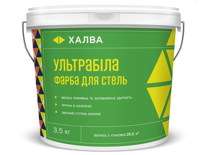 Краска для потолков Kolorit Халва "Ультрабелая" матовая 3,5кг