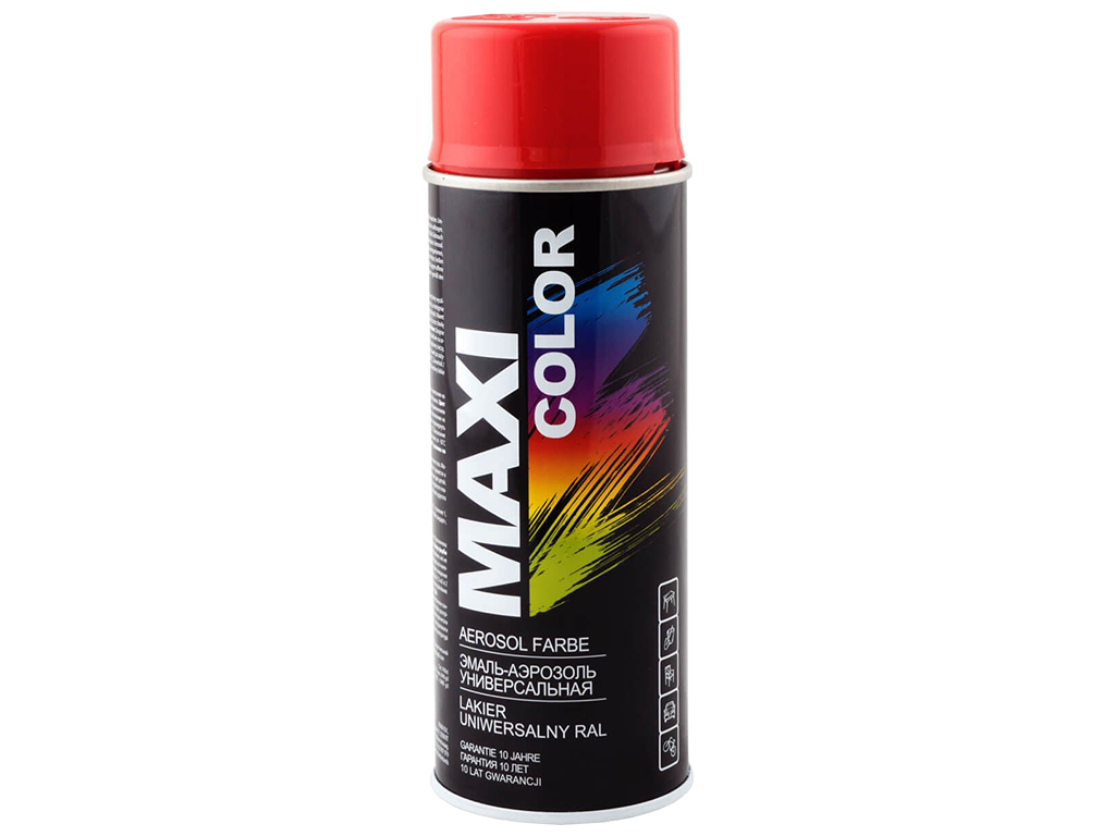 Эмаль аэрозольная универсальная декоративная MAXI COLOR огнено-красный 400мл