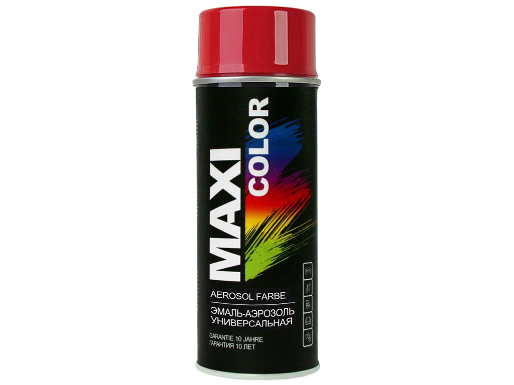 Эмаль аэрозольная универсальная декоративная MAXI COLOR красный 400мл