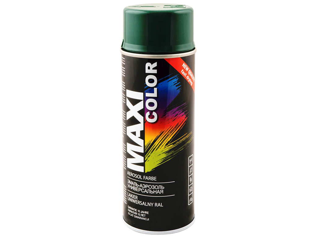 Эмаль аэрозольная универсальная декоративная MAXI COLOR темно-зеленый 400мл