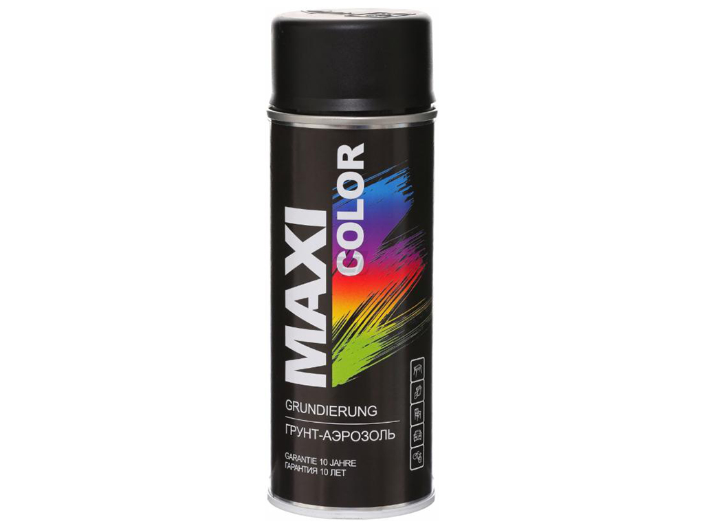 Грунт-аерозоль універсальний MAXI COLOR 400мл (колір чорний)