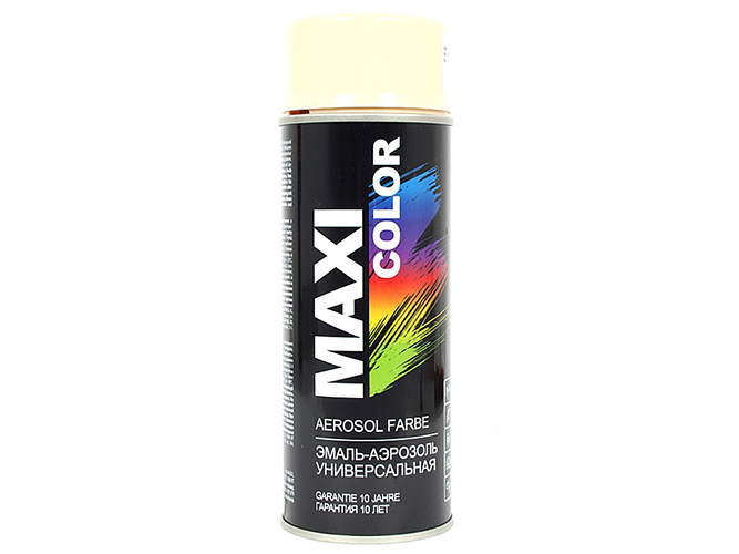 Эмаль аэрозольная универсальная декоративная MAXI COLOR светлая слоновая кость 400мл