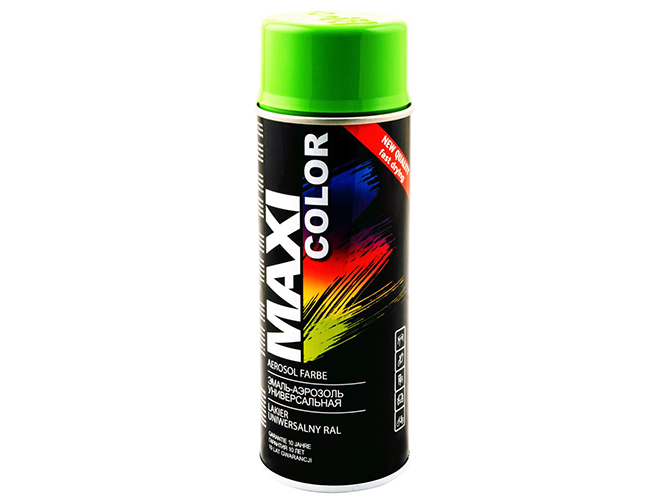 Эмаль аэрозольная универсальная декоративная MAXI COLOR желто-зеленый 400мл