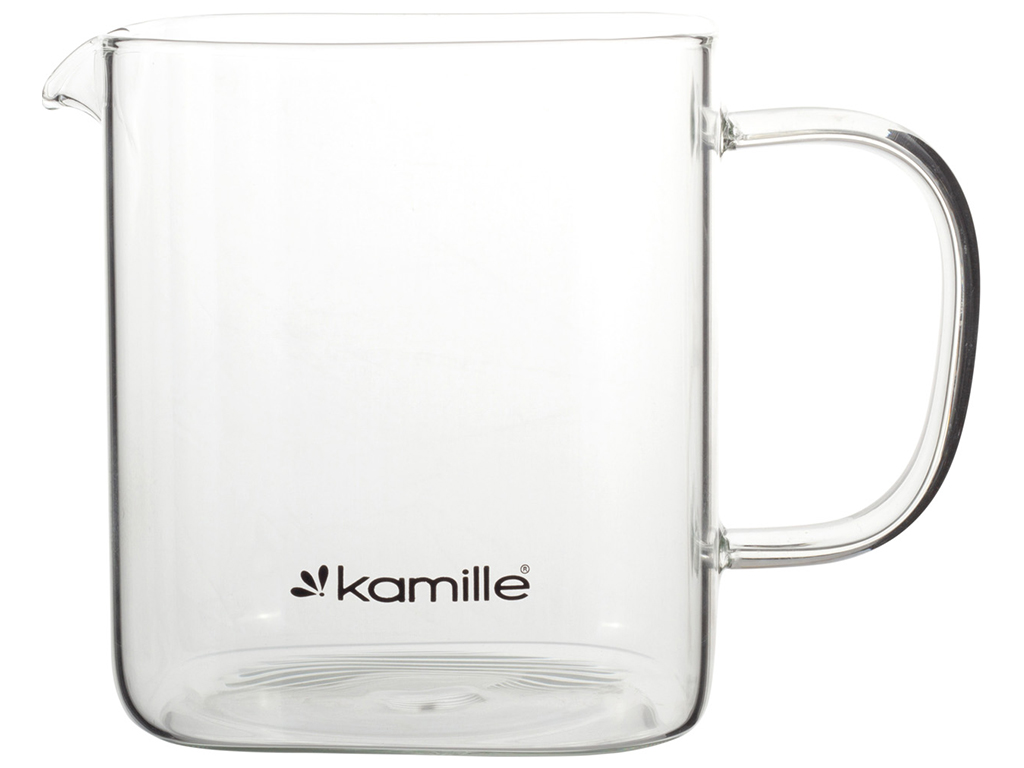 Заварник со съемным ситечком Kamille, 1л (стекло, нержавеющая сталь)