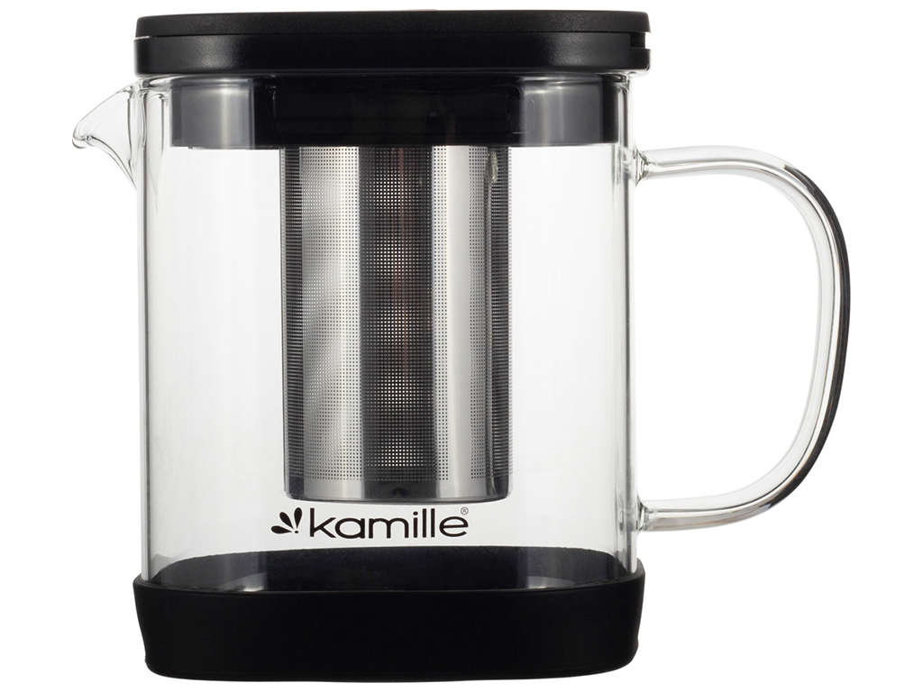Заварник со съемным ситечком Kamille, 1л (стекло, нержавеющая сталь)