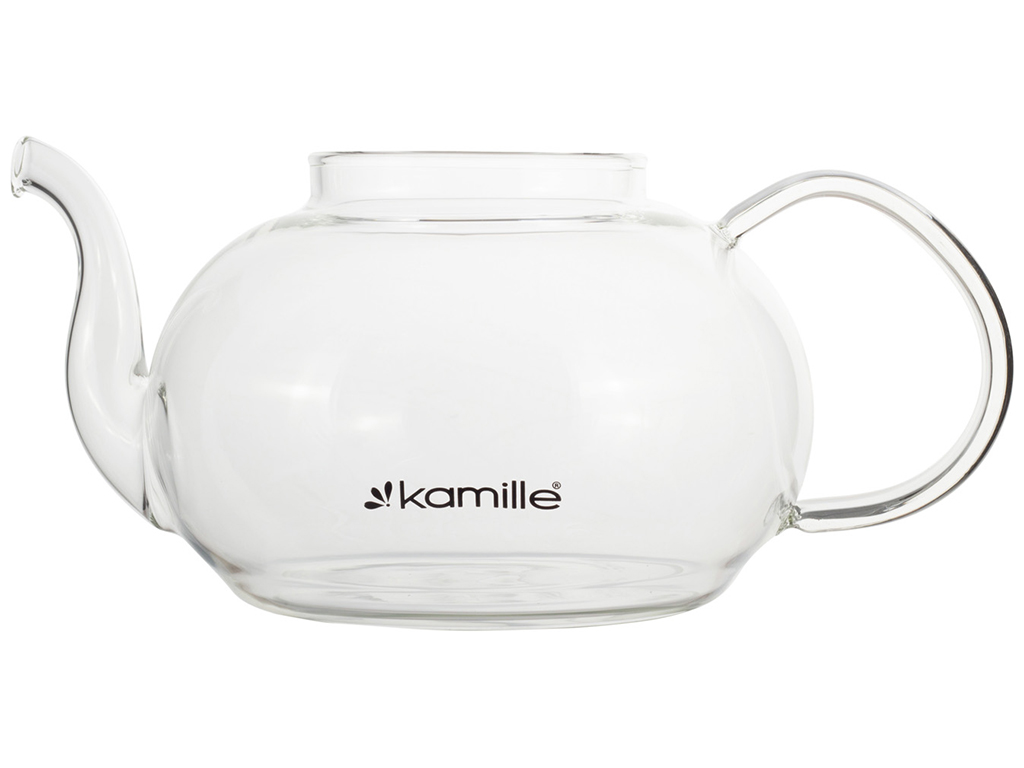 Заварник со съемным ситечком Kamille, 1,2л (стекло, нержавеющая сталь)