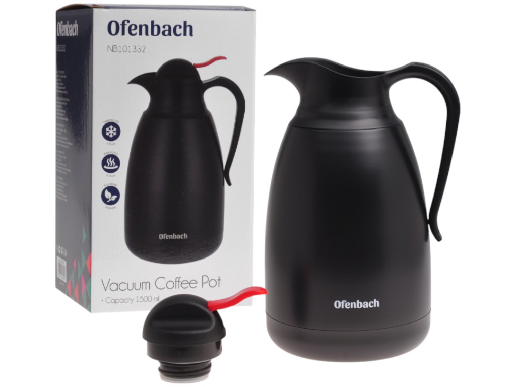 Термос Ofenbach, нержавеющая сталь, 1,5л