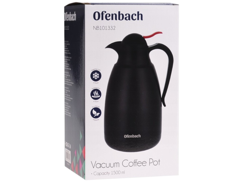 Термос Ofenbach, нержавеющая сталь, 1,5л