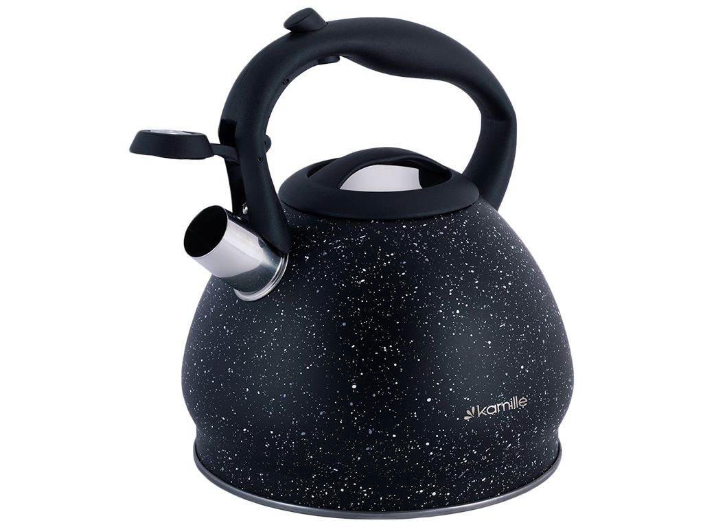 Чайник Kamille индукционное дно, из нержавеющей стали со свистком и нейлоновой ручкой 2,7л