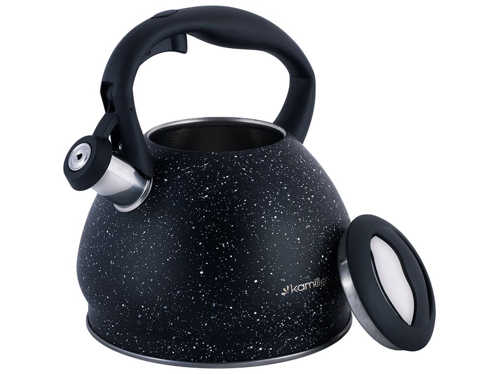 Чайник Kamille индукционное дно, из нержавеющей стали со свистком и нейлоновой ручкой 2,7л
