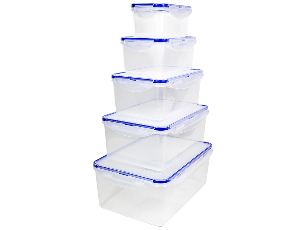 Набор контейнеров для хранения Kamille, пластиковые (цена за набор 5шт)