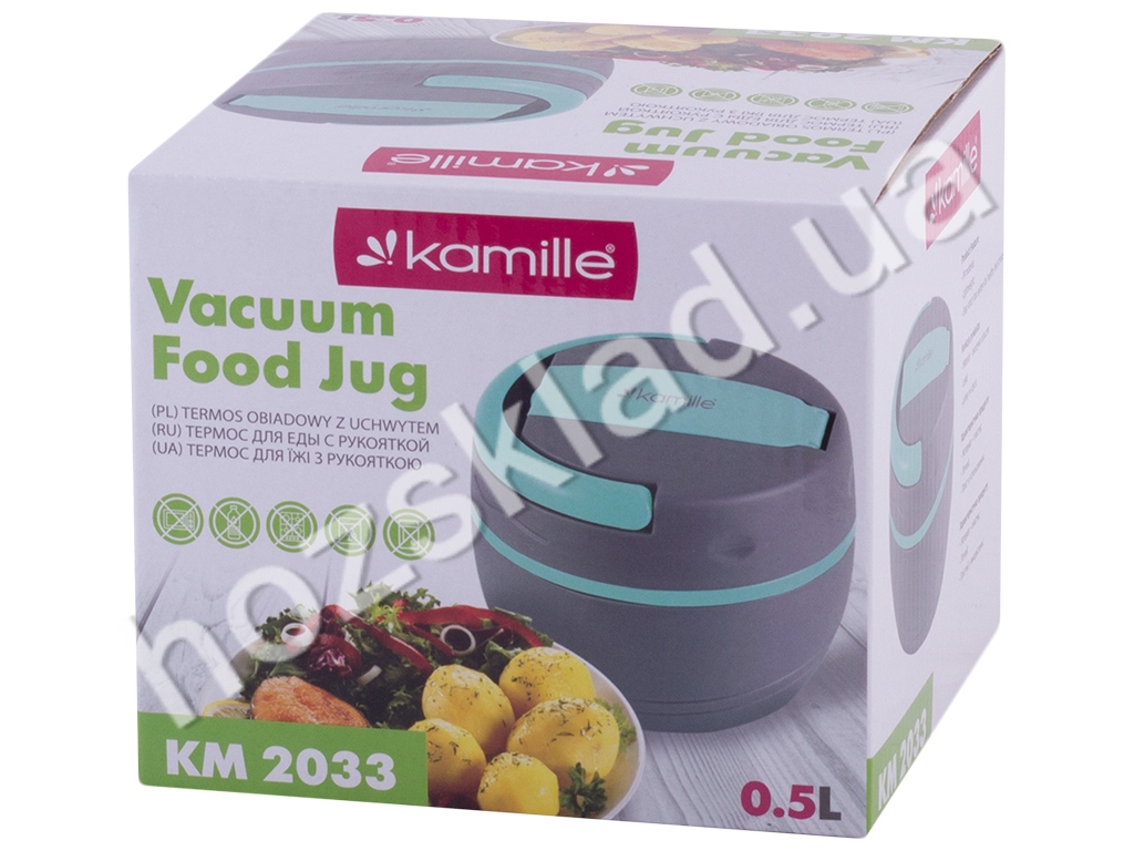 Термос пищевой Kamille пластиковый с емкостью 500мл