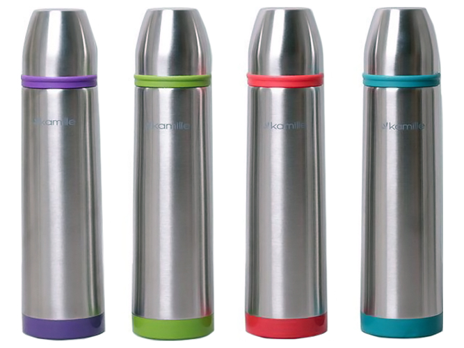 Термос из нержав. стали с пластикиковыми вставками, 1л