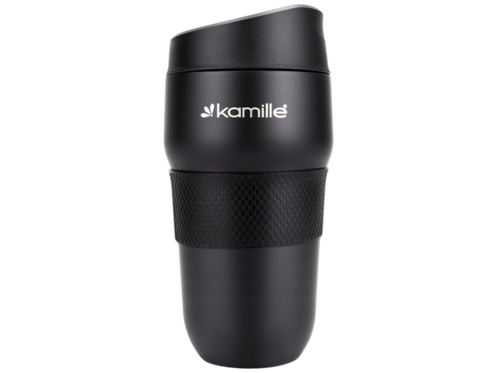 Термокружка Kamille, герметичная, автоматический стопор, TPR вставка, нержавеющая сталь, 320мл