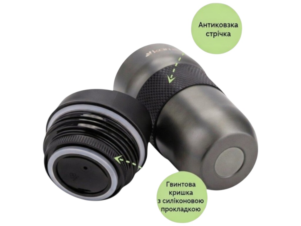 Термокружка Kamille, герметичная, автоматический стопор, TPR вставка, нержавеющая сталь, 320мл