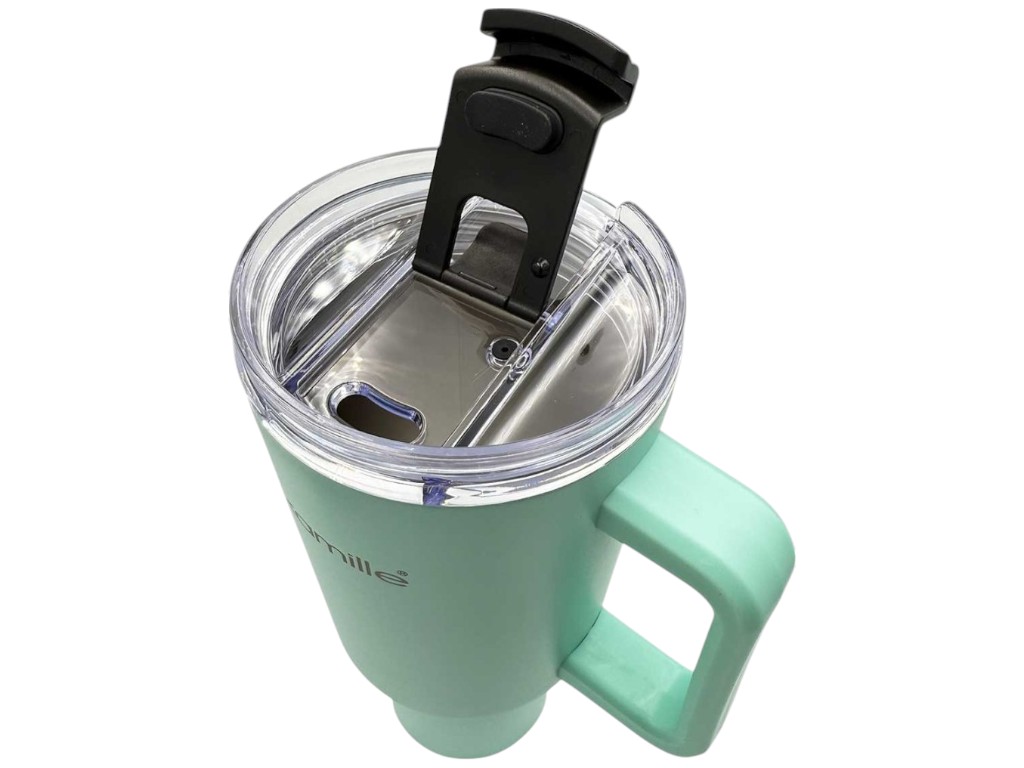 Термокружка Kamille, нержавеющая сталь, пластик, 1200мл, 26х10см, цвет мятный