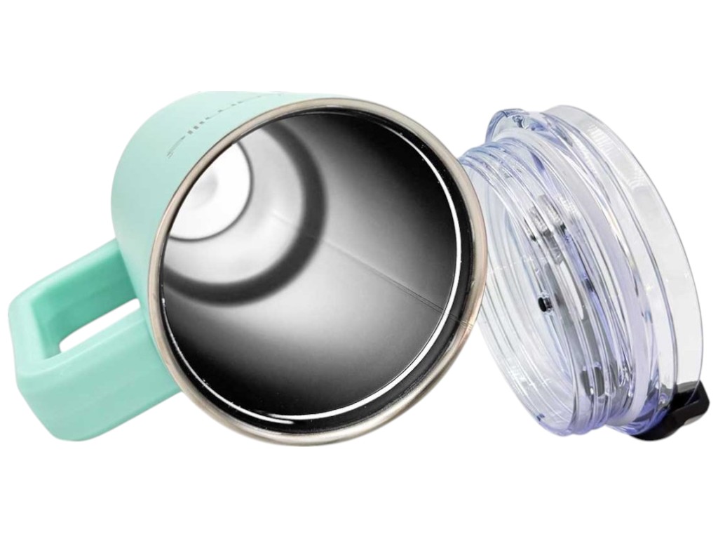 Термокружка Kamille, нержавеющая сталь, пластик, 1200мл, 26х10см, цвет мятный