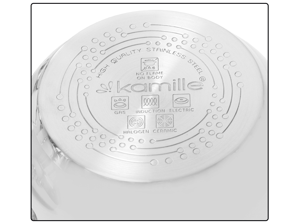 Набор посуды Kamille из нержавеющей стали 10 пр. (4 кастрюли - 2,1л, 2,9л, 4,1л, 6,7л и ковш 2,1л)