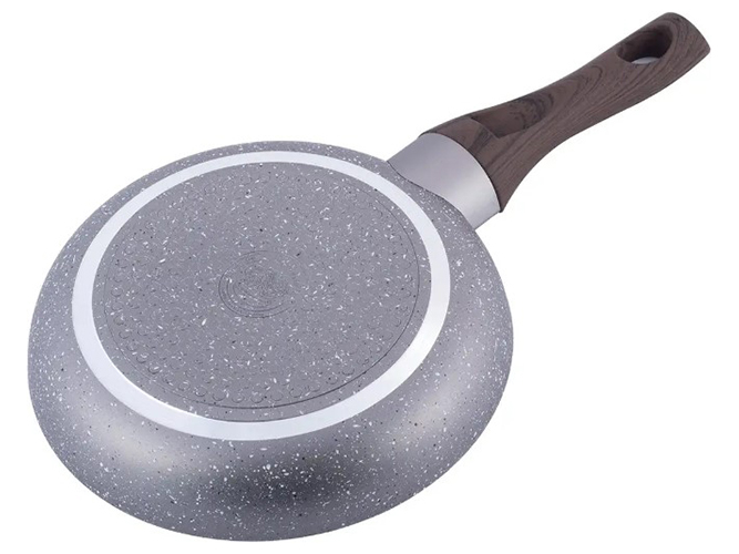 Сковорода Kamille з антипригарним покриттям Grey marble з алюмінію, 28см