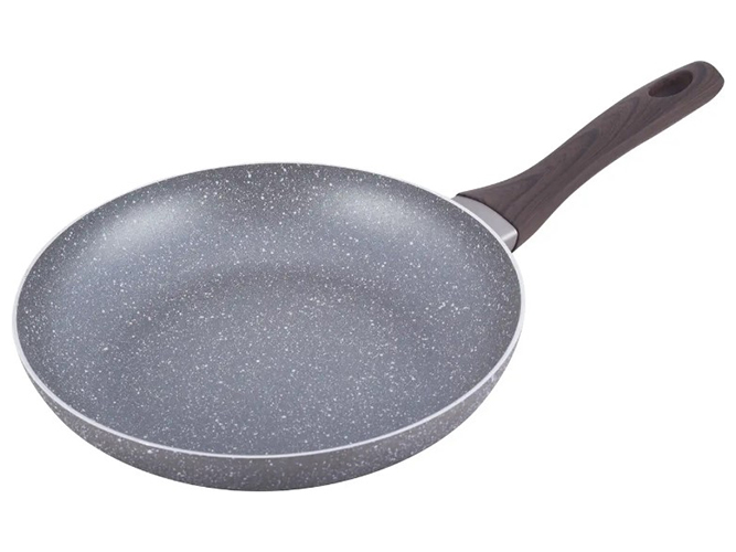 Сковорода Kamille с антипригарным покрытием Grey marble из алюминия, 26см