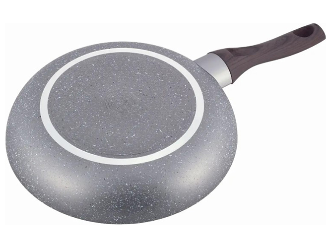 Сковорода Kamille с антипригарным покрытием Grey marble из алюминия, 26см