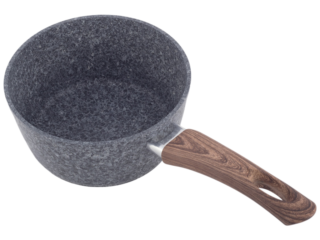 Ківш алюмінієвий Kamille з антипригарним покриттям Grey marble D16см 1,2л