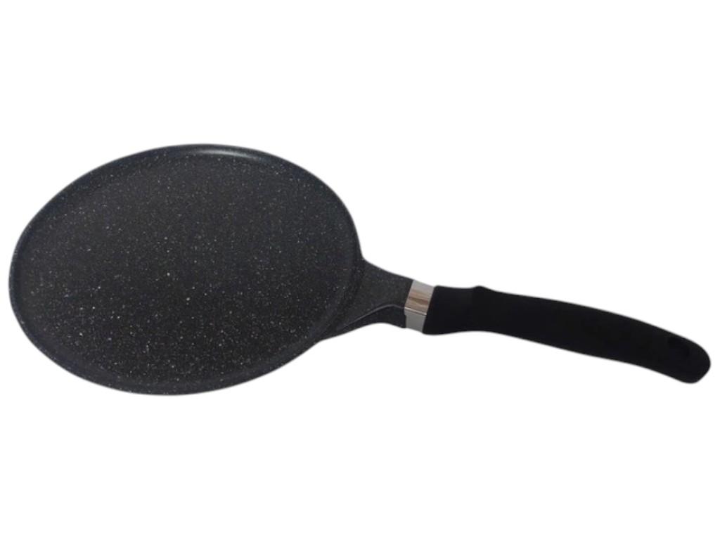 Сковорода блинная Kamille, алюминий, антипригарное покрытие Black Marble, нейлон, 24см