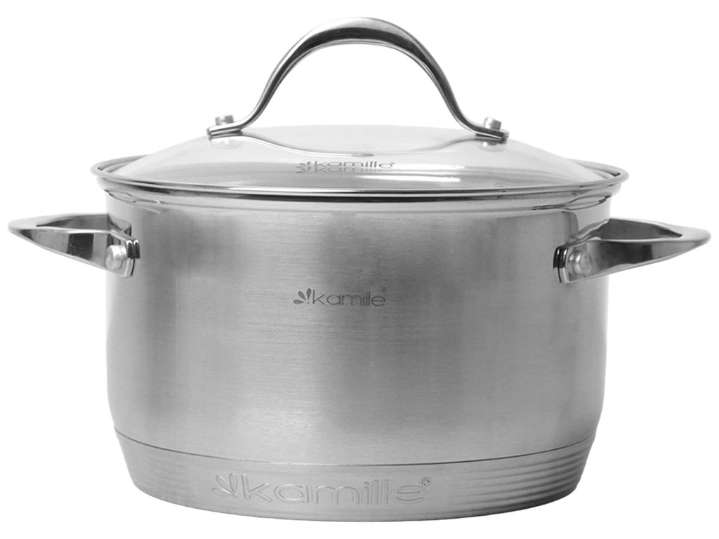 Кастрюля с крышкой Kamille нержавеющая сталь, 7-слойное дно D20см 3,9л